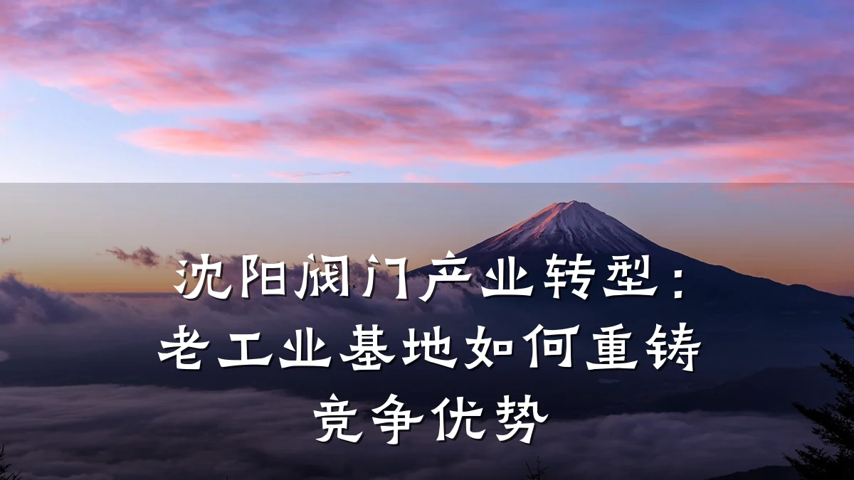 沈阳阀门产业转型:老工业基地如何重铸竞争优势