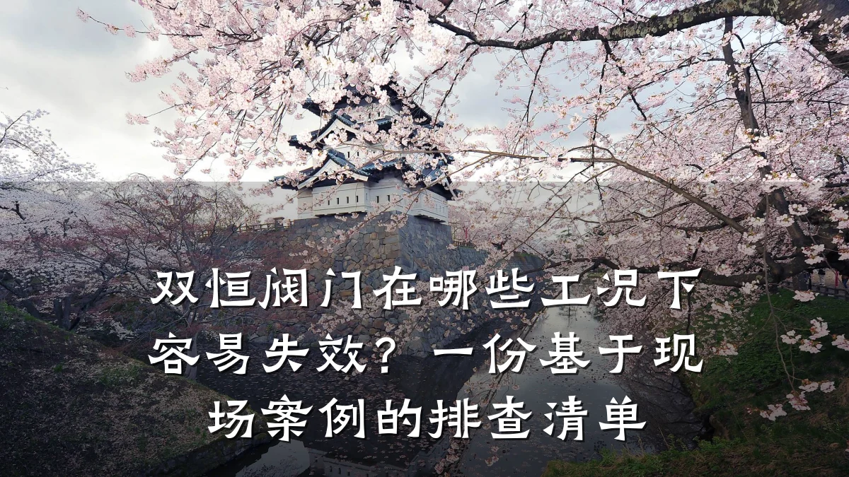 双恒阀门在哪些工况下容易失效?一份基于现场案例的排查清单