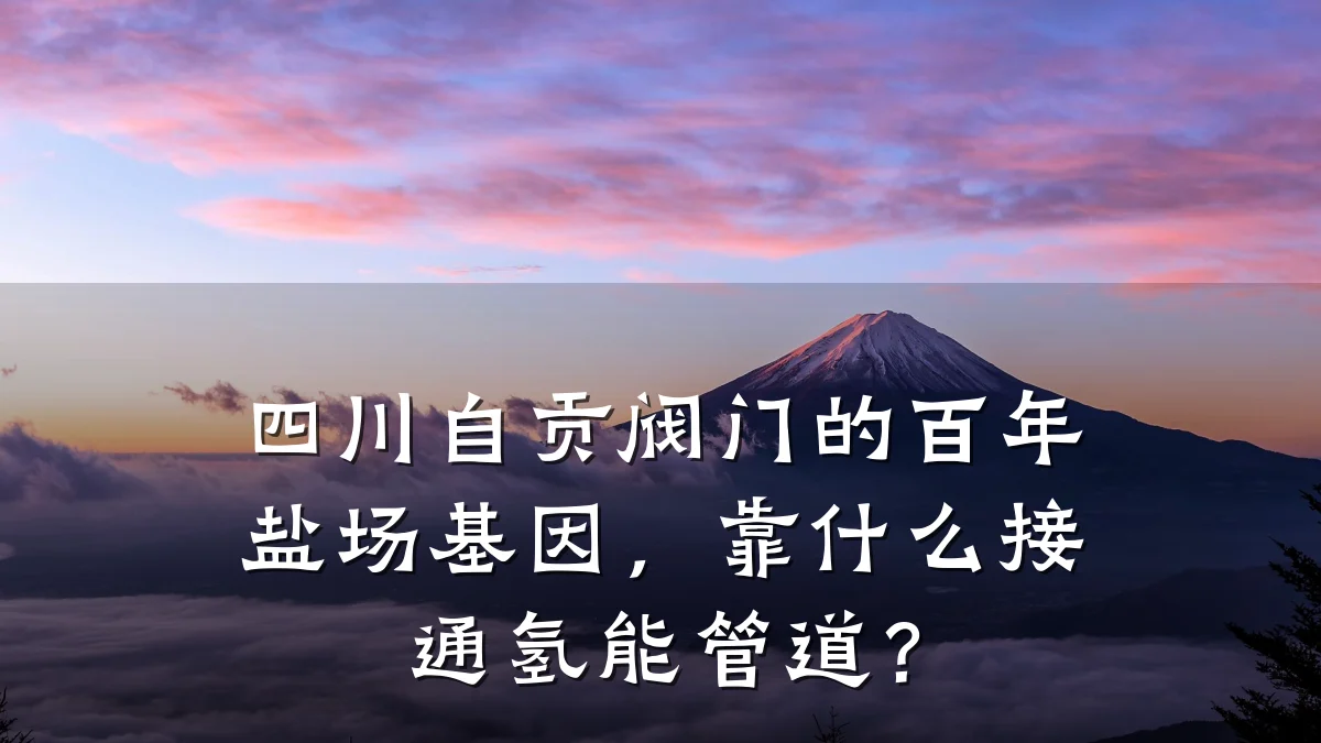 四川自贡阀门的百年盐场基因,靠什么接通氢能管道?
