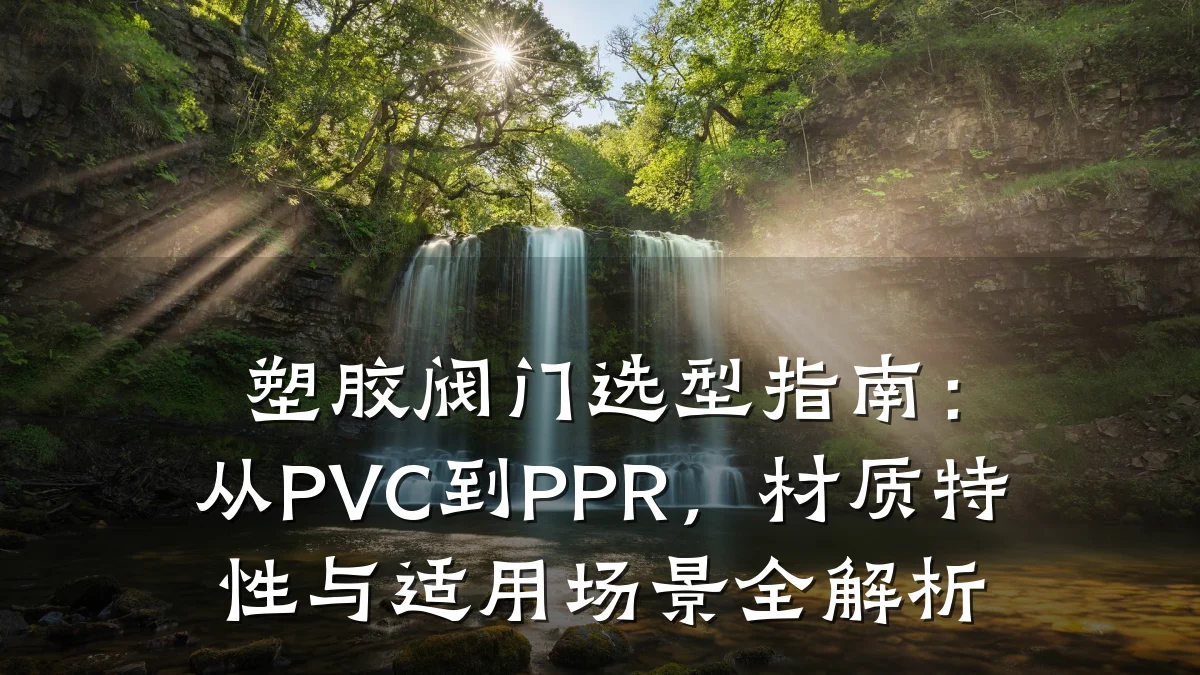 塑胶阀门选型指南:从PVC到PPR,材质特性与适用场景全解析