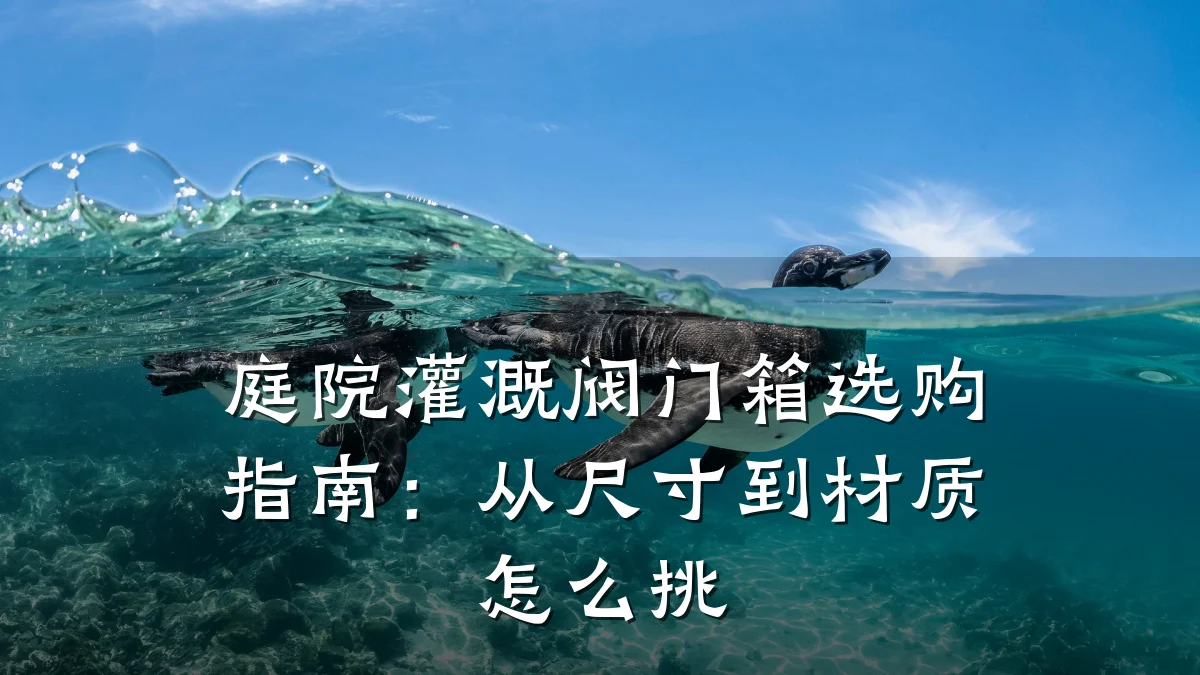 庭院灌溉阀门箱选购指南:从尺寸到材质怎么挑