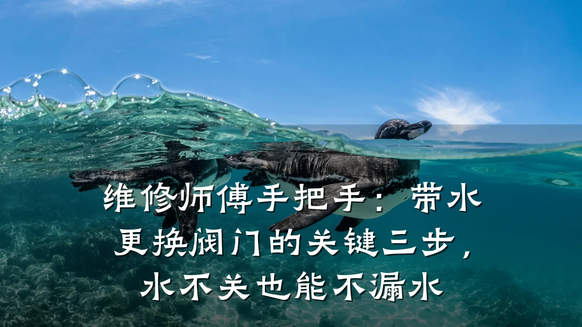 维修师傅手把手:带水更换阀门的关键三步,水不关也能不漏水