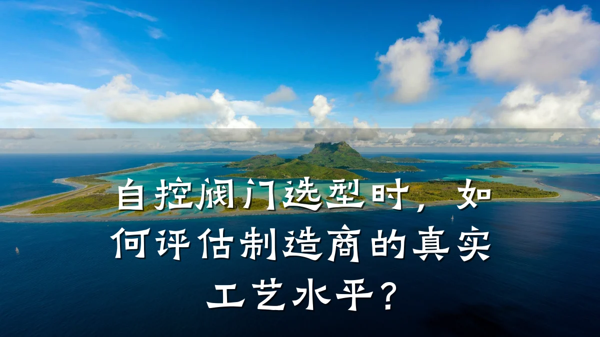 自控阀门选型时，如何评估制造商的真实工艺水平？